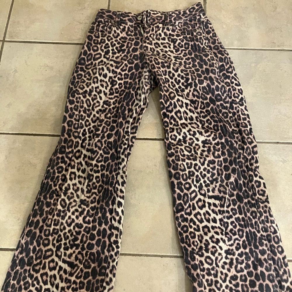 PacSun leopard print jeans